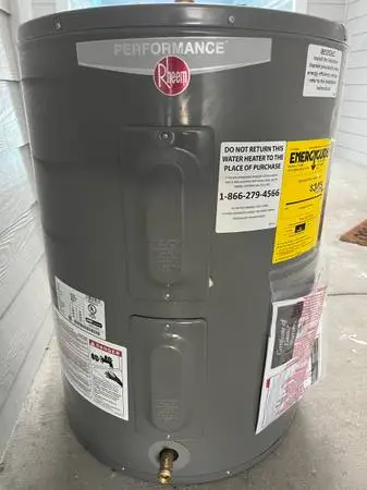New water heater 35 gallon Rheem