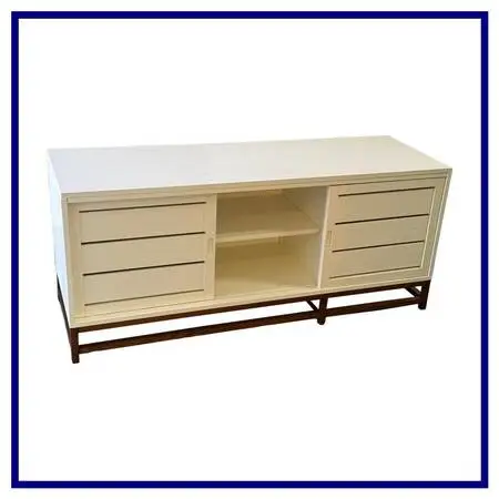 Crate & Barrel Clapboard Media Console, White