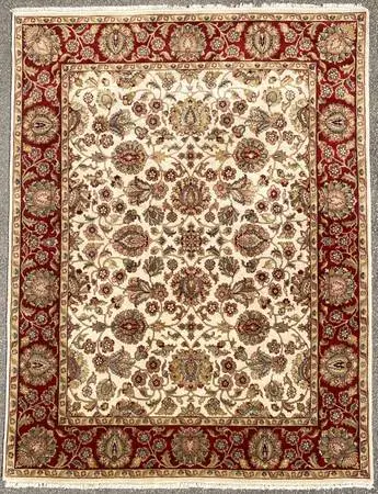 JAIPUR HAND KNOTTED RUG, 7.9 x 10.0