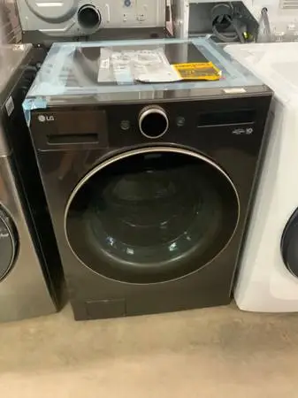 **LG BLACK STEEL FRONT LOAD 5.0 CU FT SINGLE WASHER**ON SALE NOW**