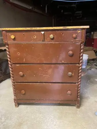 Antique American Empire style chest of drawers