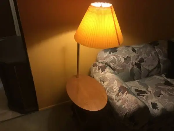 Table with built in lamp