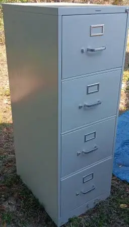 HON,4-Drawer,Putty,Legal File Cabinet,File Hangers,Lock-Key