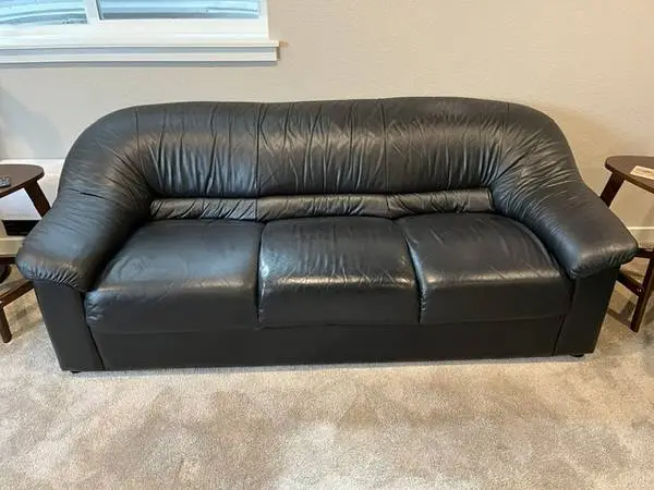 Leather sofa and Chaise lounge chair