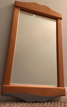 Natural Wood Framed Wall Mirror