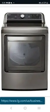 LG 7.3 cu ft Large Capacity Dryer Smart WiFi Enabled Excellent Conditi