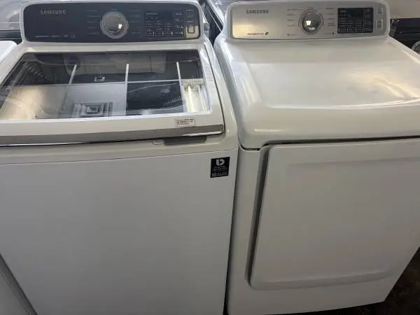 Samsung HE Stainless No Agitator Washer & Dryer Set