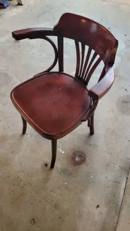 Vntg Bentwood Dining Chair / Pub Style / Mid-century / Wooden Armchair