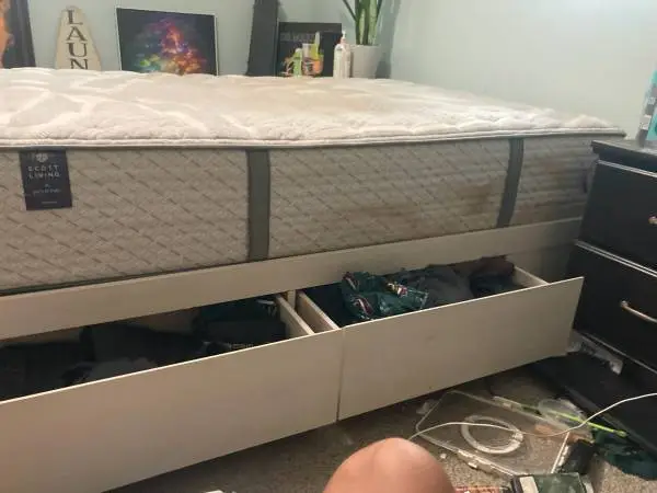 Full size bed frame with matress