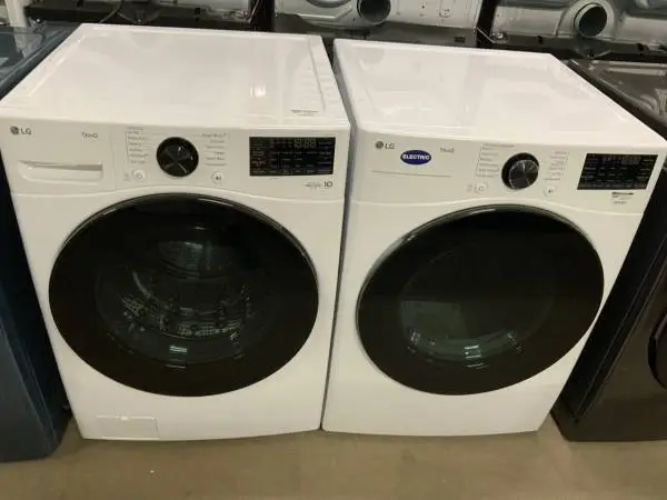 **LG WHITE FRONT LOAD, ELECTRIC WASHER DRYER SET**ON SALE NOW**