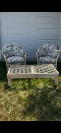 Rattan Wicker Chair Set