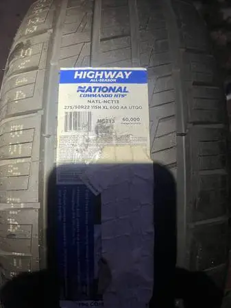 275/50r22 tires. BRAND NEW never used never mounted National All-Season