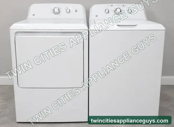 GE Top-Load Washer and Gas Dryer Set, White — $450