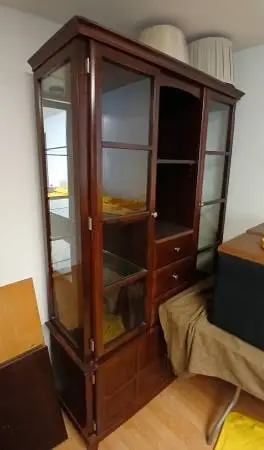 China Hutch with Working Lights, Mirrors, and Lots of Storage
