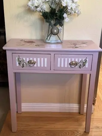 Refurbished Console Table Small Vanity Desk with Two Drawers