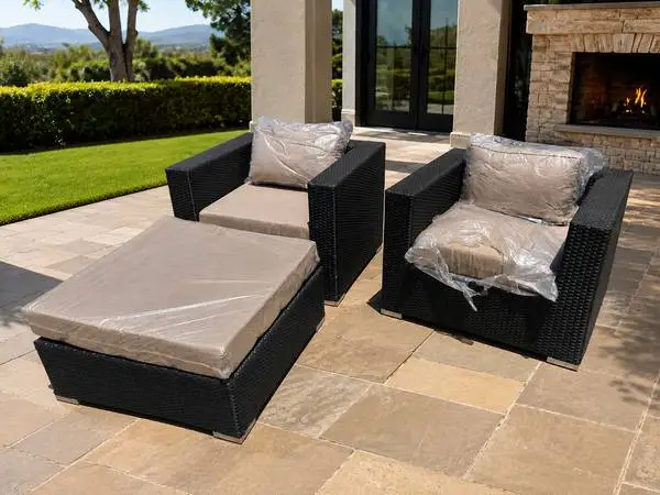 New 3pc outdoor patio furniture set sunbrella