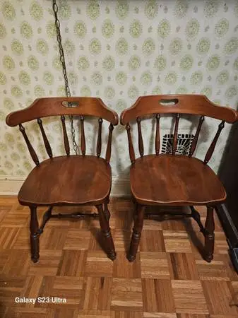 Wooden Windsor Chairs, 2