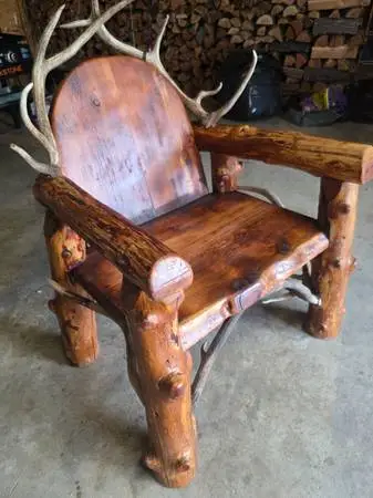 Antler/log chair