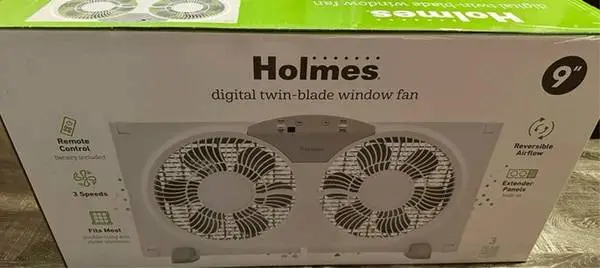 Dual three speed and function digital window fan