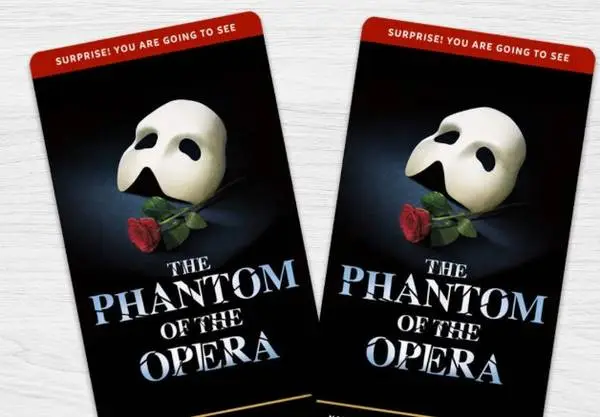 Phantom of The Opera - 2 Orchestra tix, Sat Aug 15, 7:30 pm
