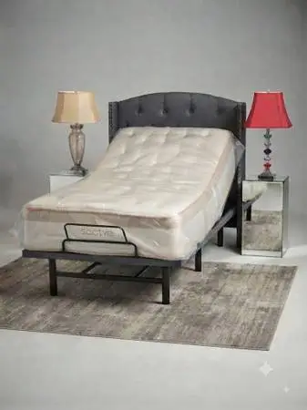 New Complete Luxury Set: Saatva Rx Twin XL Mattress, Adjustable Bed Base & Tufte