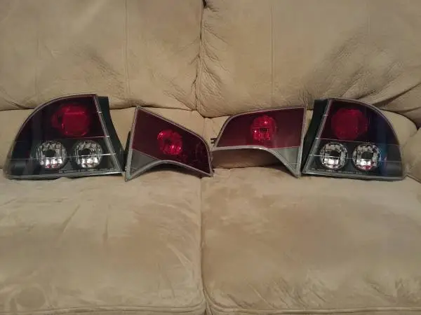 2006 - 2011 Honda Civic 4 Door JDM Black Tail Lights