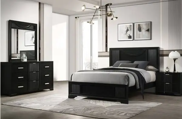 Q black bed set with D,M and NS 649!!!!!!!!!!
