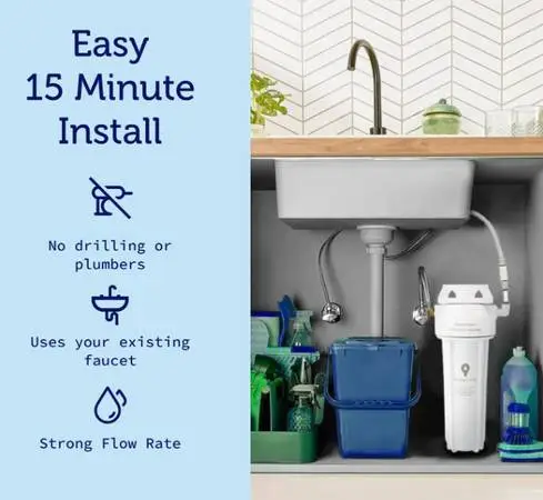 Hydroviv Under Sink Water Filter Water Filtration System