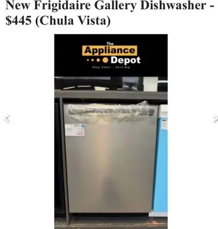 New Frigidaire Gallery Dishwasher