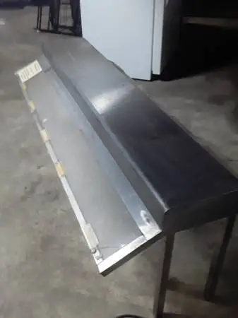Stainless steel buffet warmer lights.