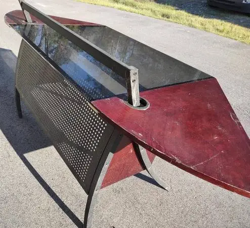 Modern Style Metal and Glass Desk