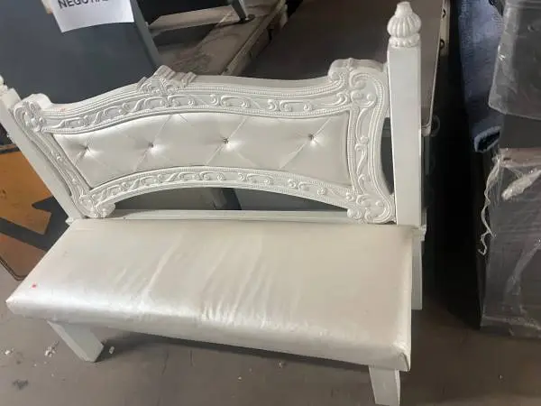 Wedding bench princess bench vanity beauty bench glam fancy wood