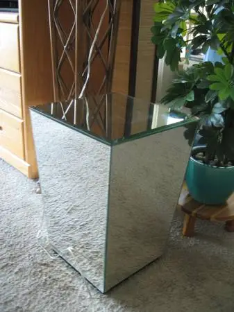 $309 Retail, High Quality Beveled Mirrored Plant Stand