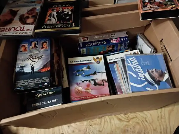 DVDS, CASSETTES,VHS TAPES