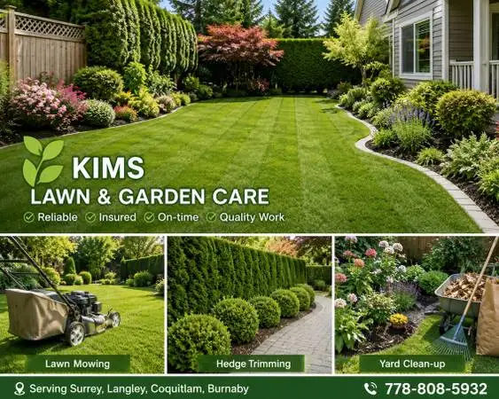 🌿 KIMS LAWN & GARDEN CARE – Professional, Insured & Reliable 🌿