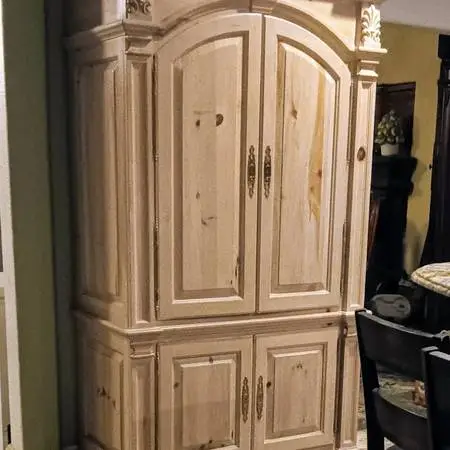 VINTAGE PINE ARMOIRE