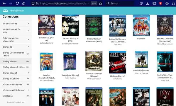 Over 800 Blu-ray Movies, Cartoons, TV Series, Documentaries (BluRay)