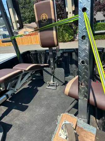 Gym Smith machine and weights bench