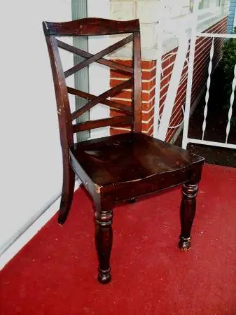 Strong DESK CHAIR Kitchen Living Room Dining Extra Accent Wood Seat