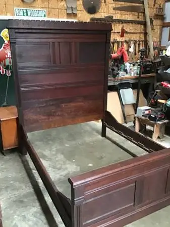 Antique Bed Solid Walnut circa 1900’s