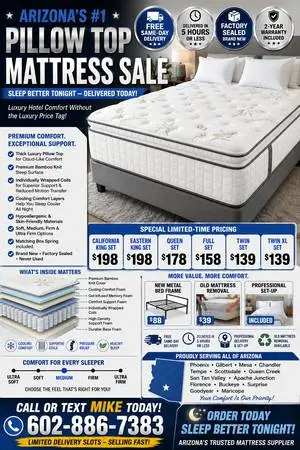 🚚 FAST FREE SAME-DAY DELIVERY! Brand new pillow top mattress sale!