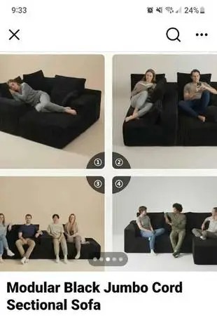 Black sectional