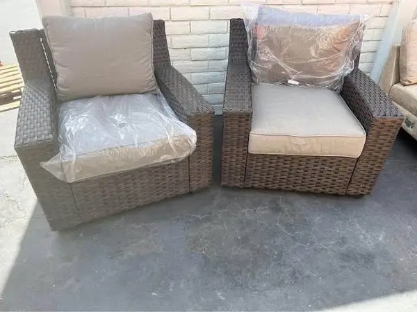 New 2pc set outdoor patio furniture oversize club chairs