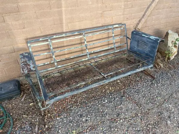 Antique porch swing 1920s metal rocker rocking bench porch  vintage