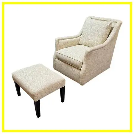 Cr Laine Wingback Armchair + Ottoman