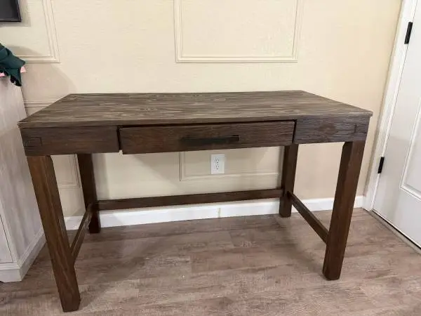 Wood Desk with Drawer