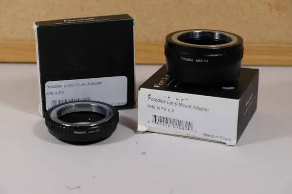 Set of 2 FOTODIOX Camera ADAPTERS M42-FX and M39-FX
