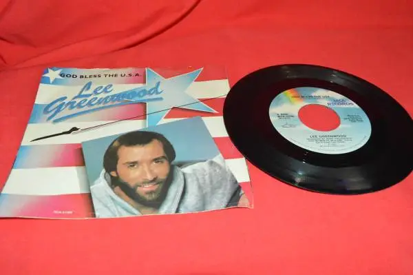 Lee Greenwood God Bless The U.S.A. 45 Record With Picture Sleeve