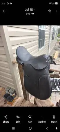 Dressage Black Leather Saddle