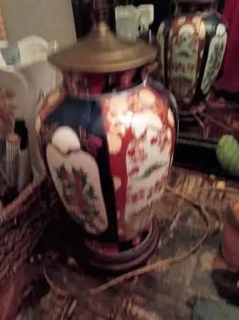 Antique porcelain lamp